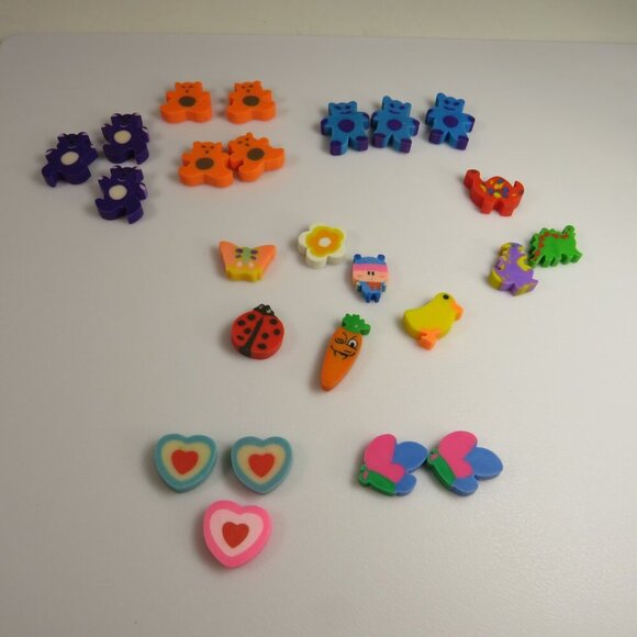 Easter Egg Filler: Small Dino, Bears, etc Erasers (24 items) - Picture 2 of 10